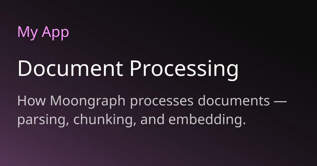 Document Processing | Moongraph Docs