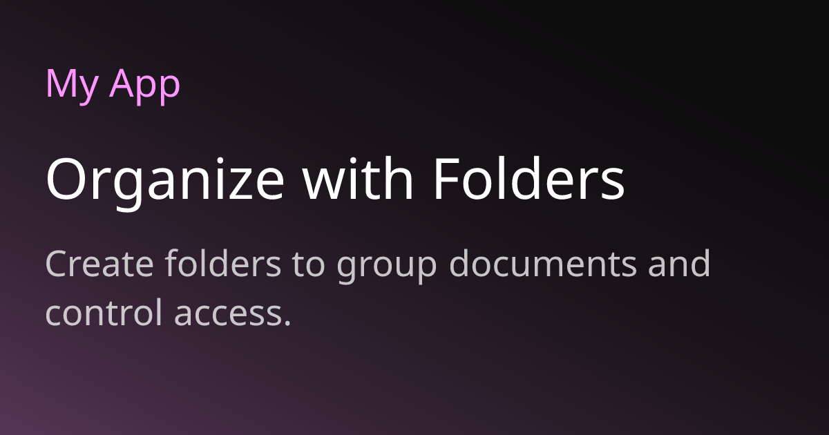 Organize with Folders | Moongraph Docs