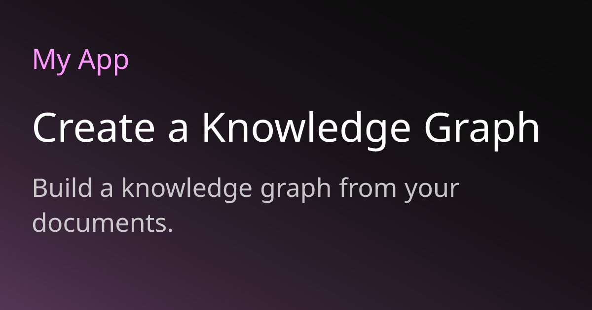 Create a Knowledge Graph | Moongraph Docs