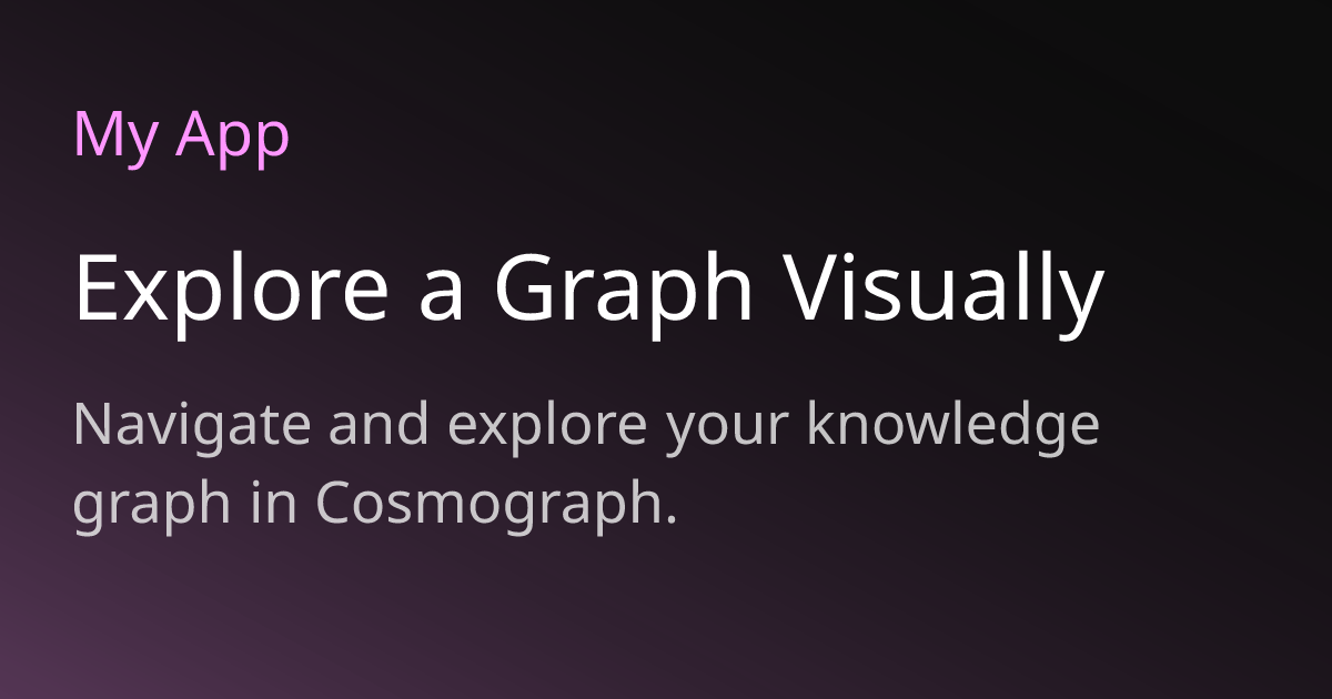 Explore a Graph Visually | Moongraph Docs